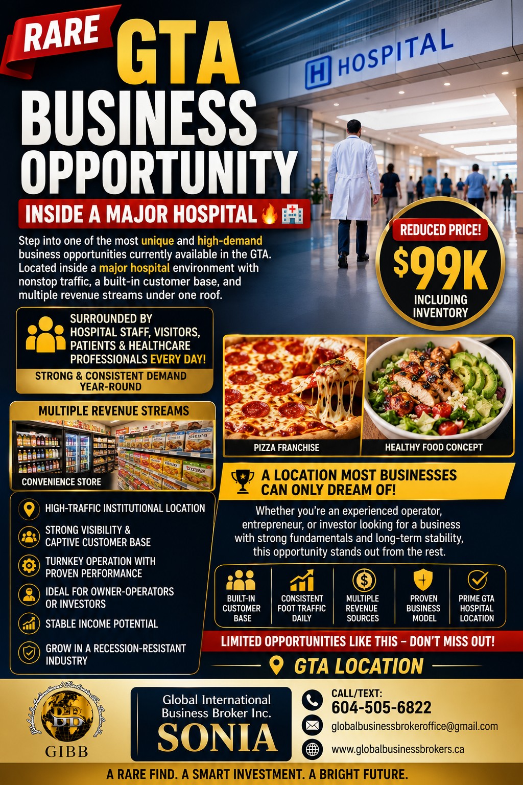 GTA Hospital Business Opportunity 